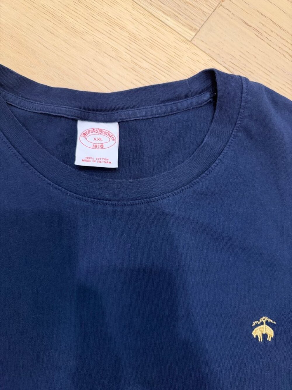 Brooks Brothers T-Shirt, Men's XXL, Navy